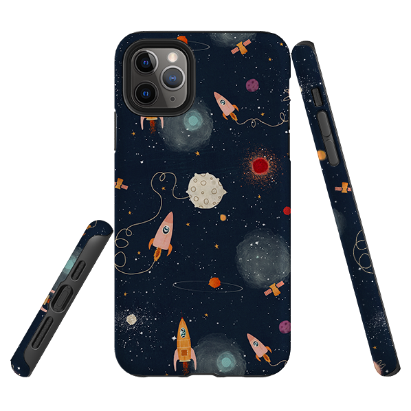iPhone Tough Case - Rockets Midnight By Katherine Quinn