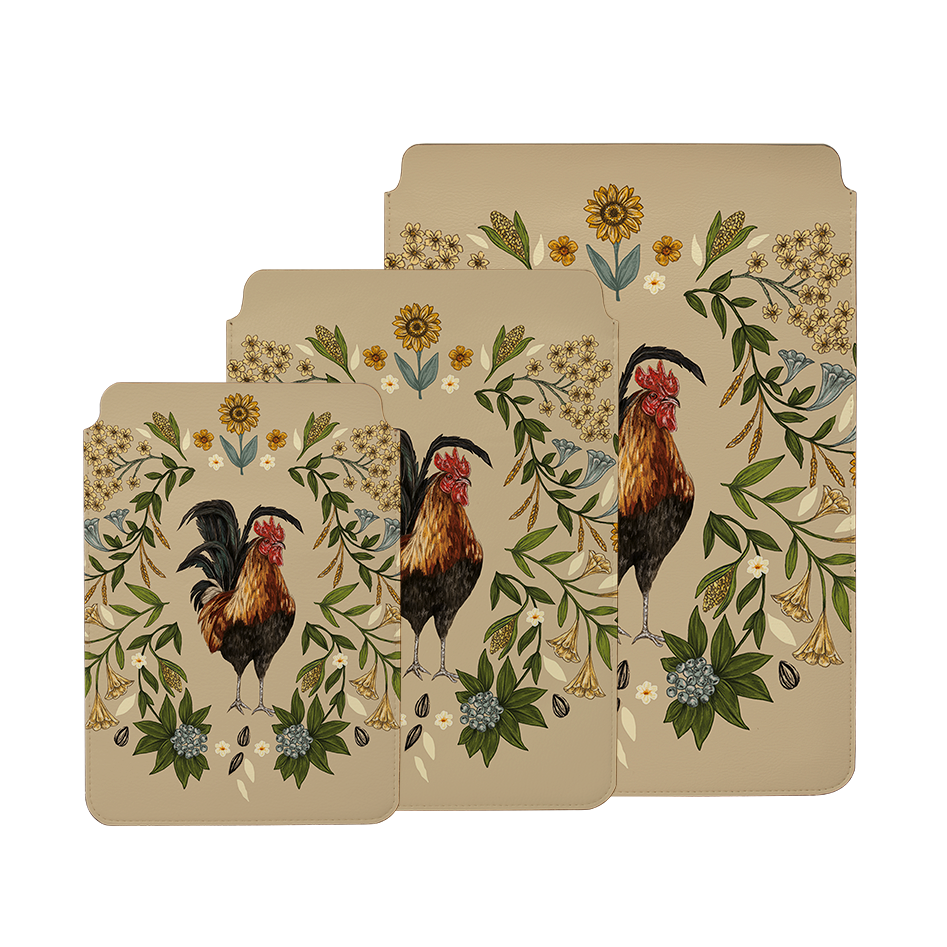 Rooster By Jade Mosinski Laptop, Kindle & iPad Sleeve