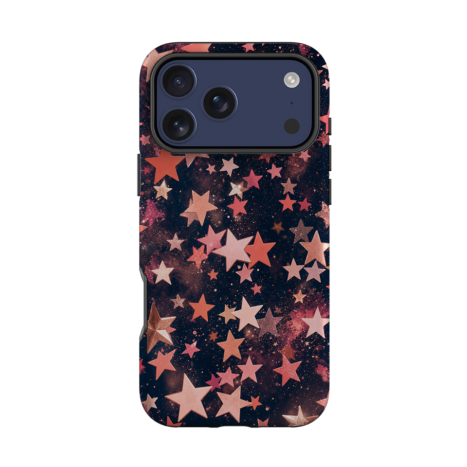 iPhone Tough Case - Rose Gold Galaxy Star