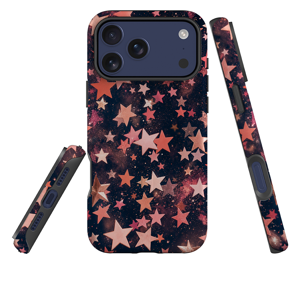 iPhone MagSafe Tough Case - Rose Gold Galaxy Star