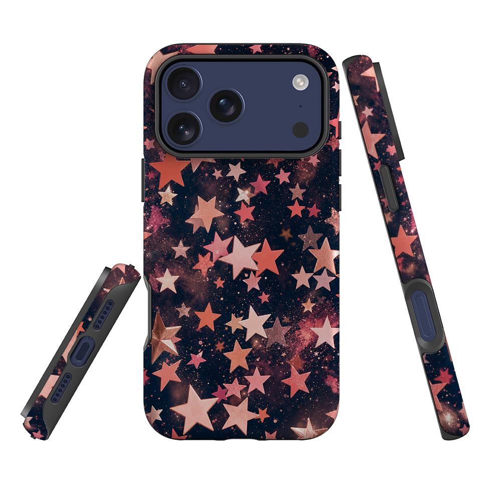 iPhone Tough Case - Rose Gold Galaxy Star
