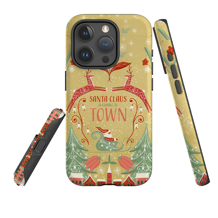 iPhone Tough Case - Santa Claus Is Coming To Town By Maja Lindberg