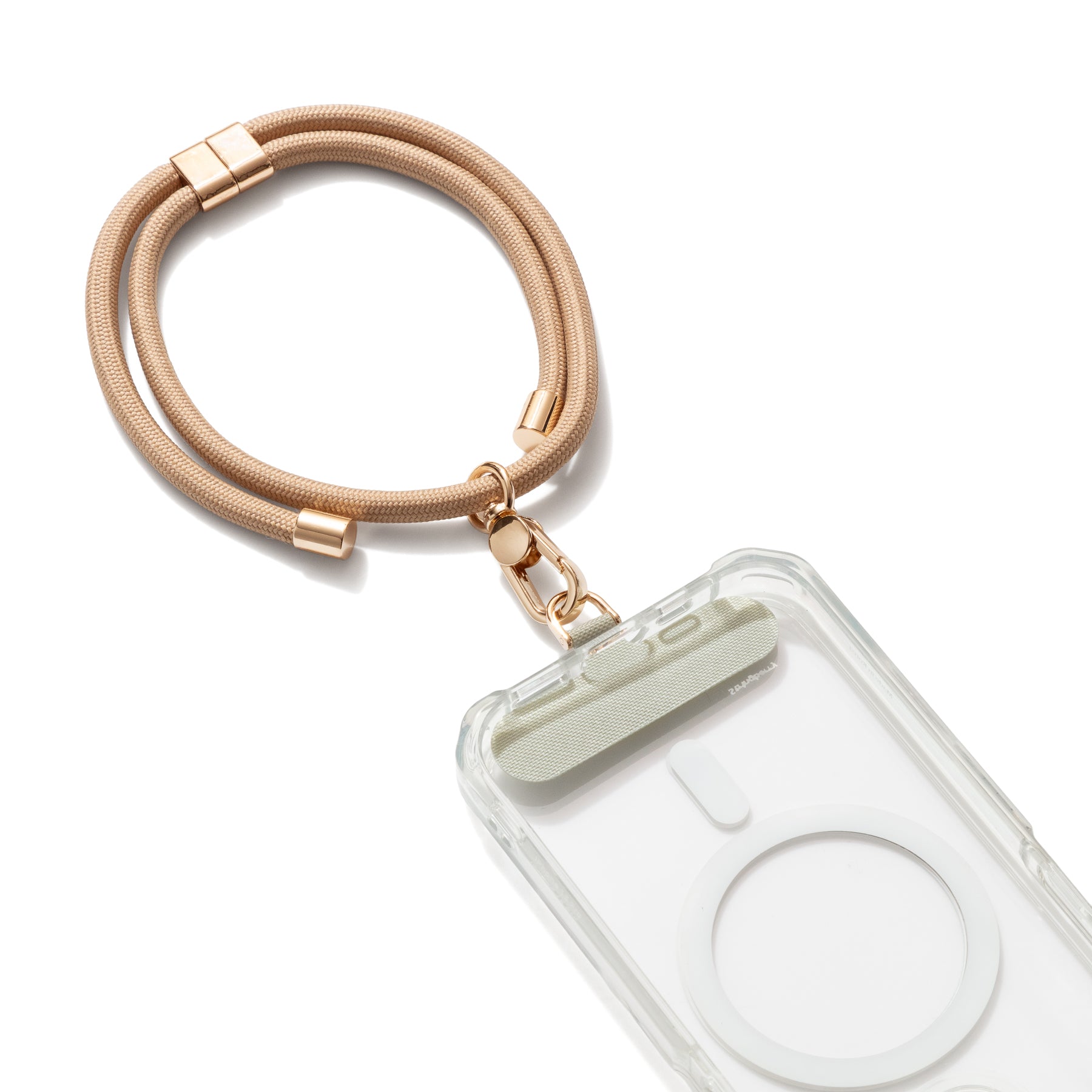 Wrist Adjustable Phone Strap- Beige (Not compatible with our wallet cases)