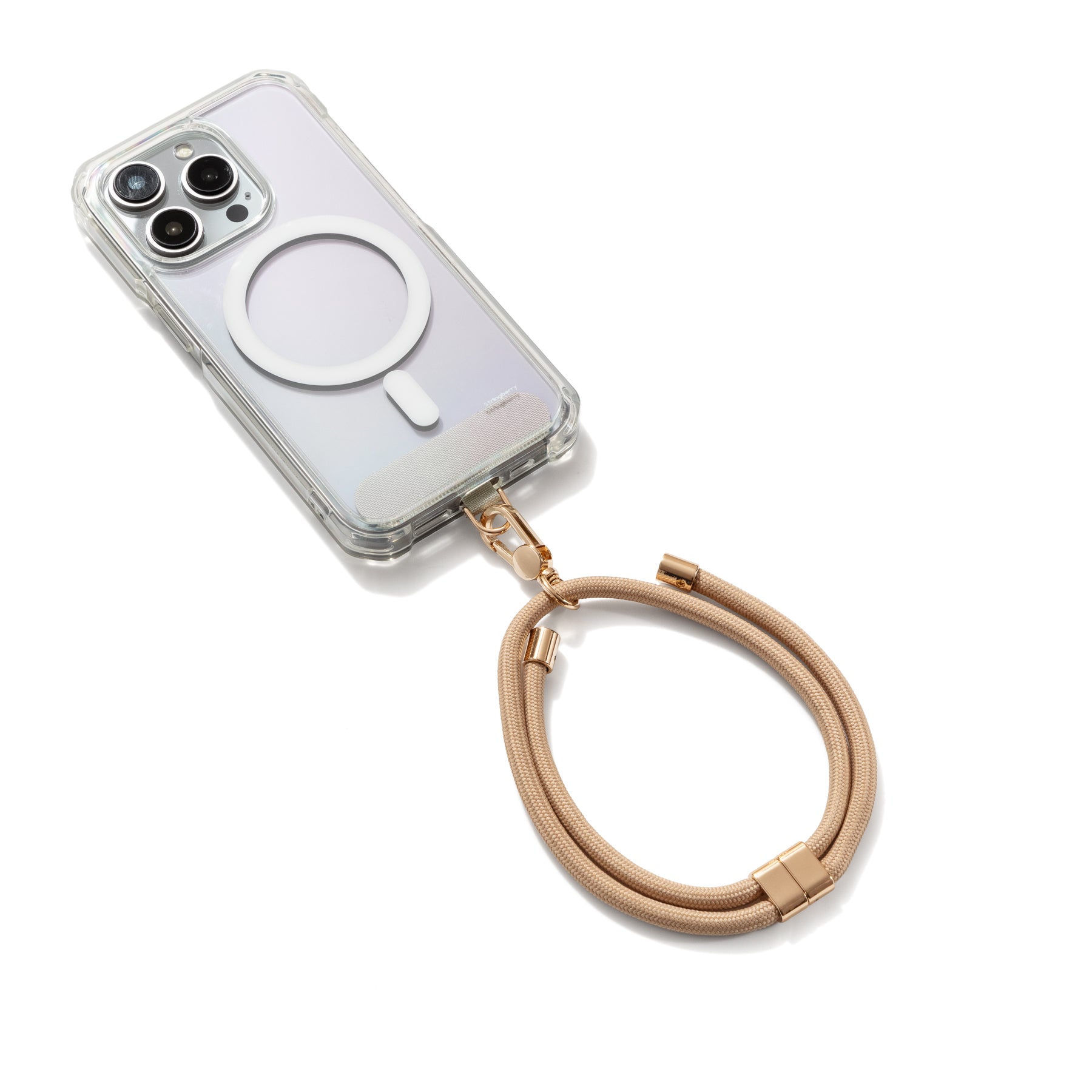 Wrist Adjustable Phone Strap- Beige (Not compatible with our wallet cases)