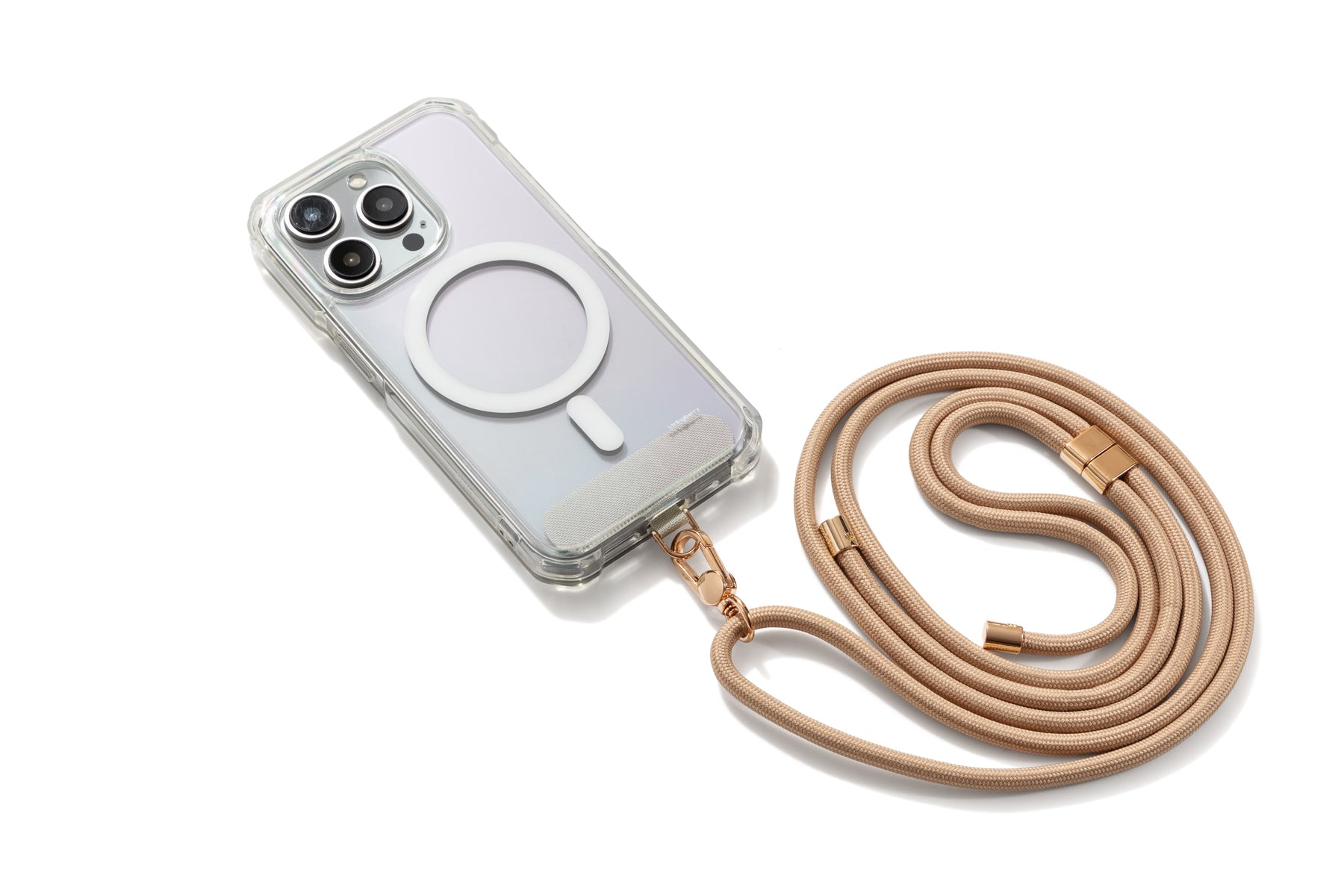 Cross Body Adjustable Phone Strap- Beige (Not compatible with our wallet cases)