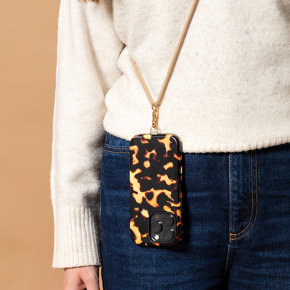 Cross Body Adjustable Phone Strap- Beige (Not compatible with our wallet cases)