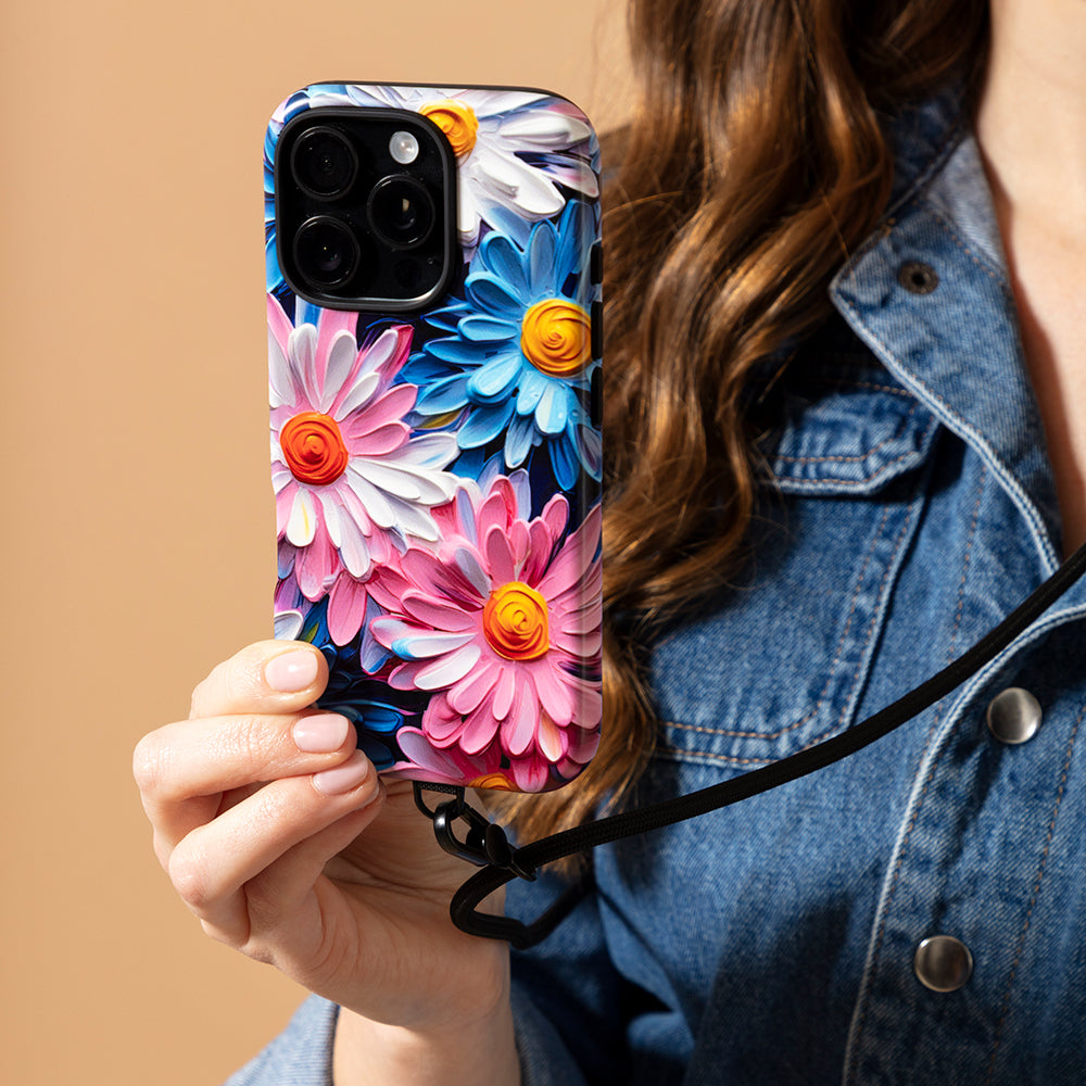 Cross Body Adjustable Phone Strap- Black (Not compatible with our wallet cases)