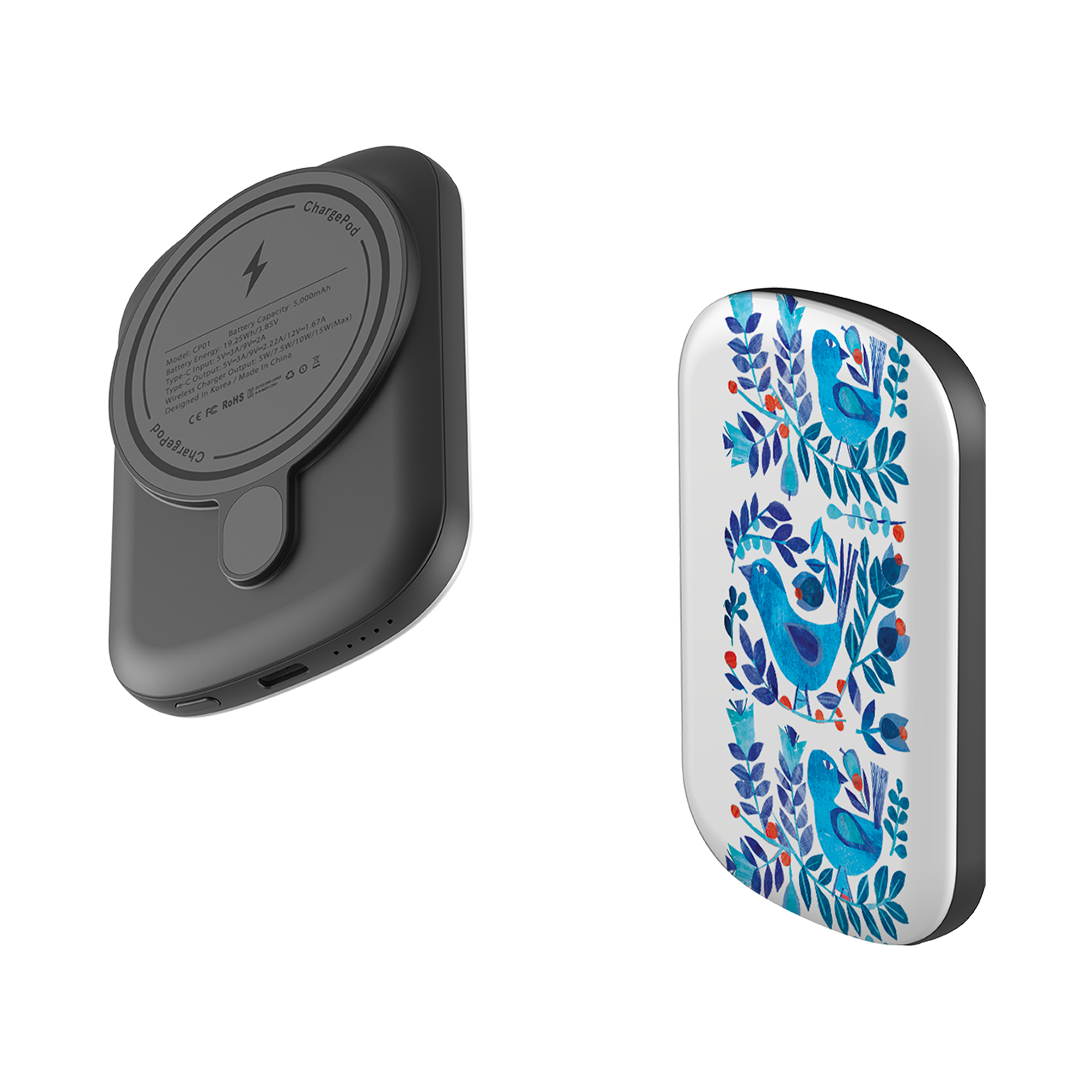 MagSafe Power Bank - Scandi Birds By Tracey English