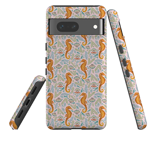 Google Tough Case -  Seahorse Pink By Catherine Rowe