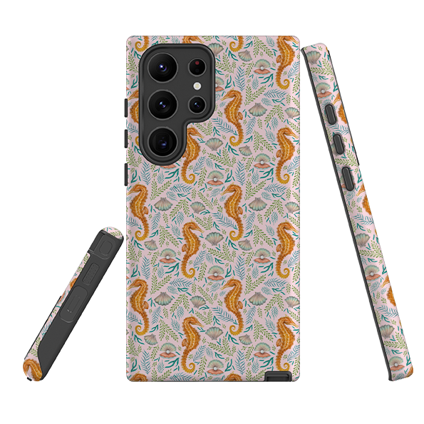 Samsung Tough Case - Seahorse Pink By Catherine Rowe