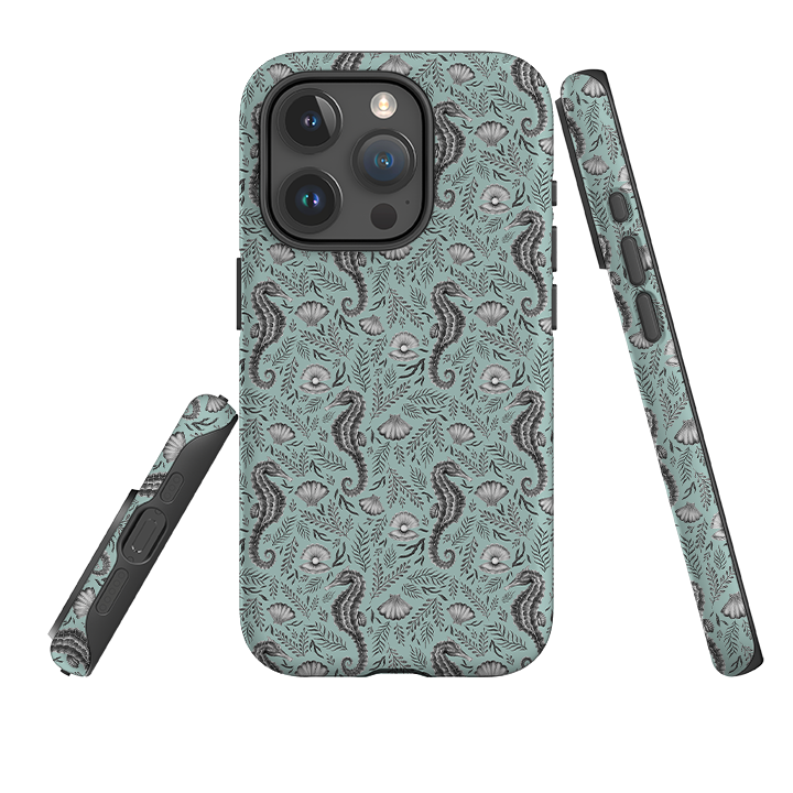 iPhone Tough Case - Seahorse Seafoam By Catherine Rowe