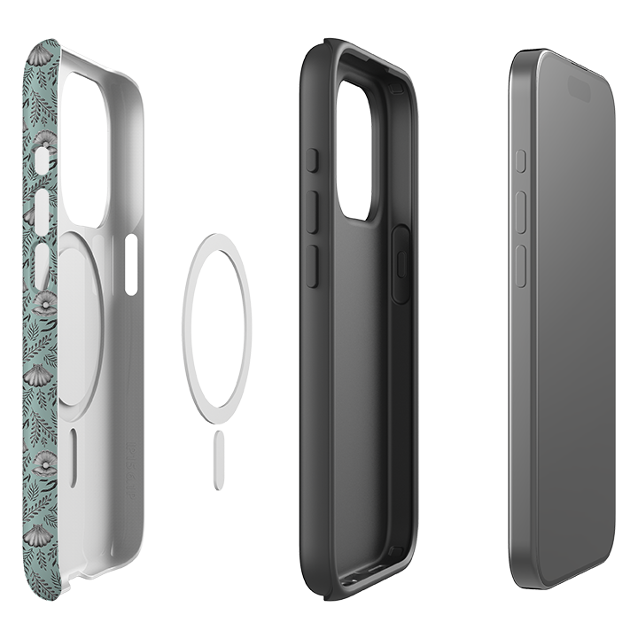 iPhone MagSafe Tough Case -  Seahorse Seafoam By Catherine Rowe