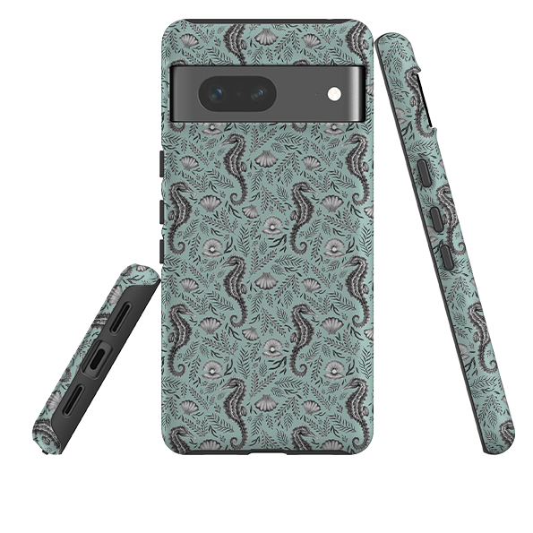 Google Tough Case -  Seahorse Seafoam By Catherine Rowe