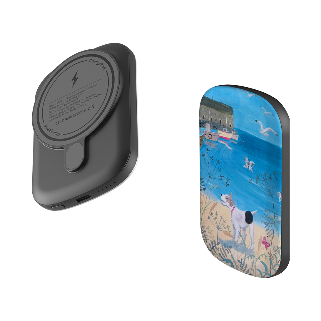 MagSafe Power Bank - Seaside Dog By Mary Stubberfield