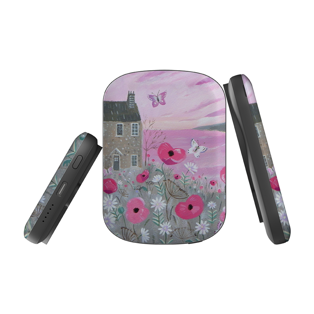 MagSafe Power Bank - Seaside Flowers By Mary Stubberfield