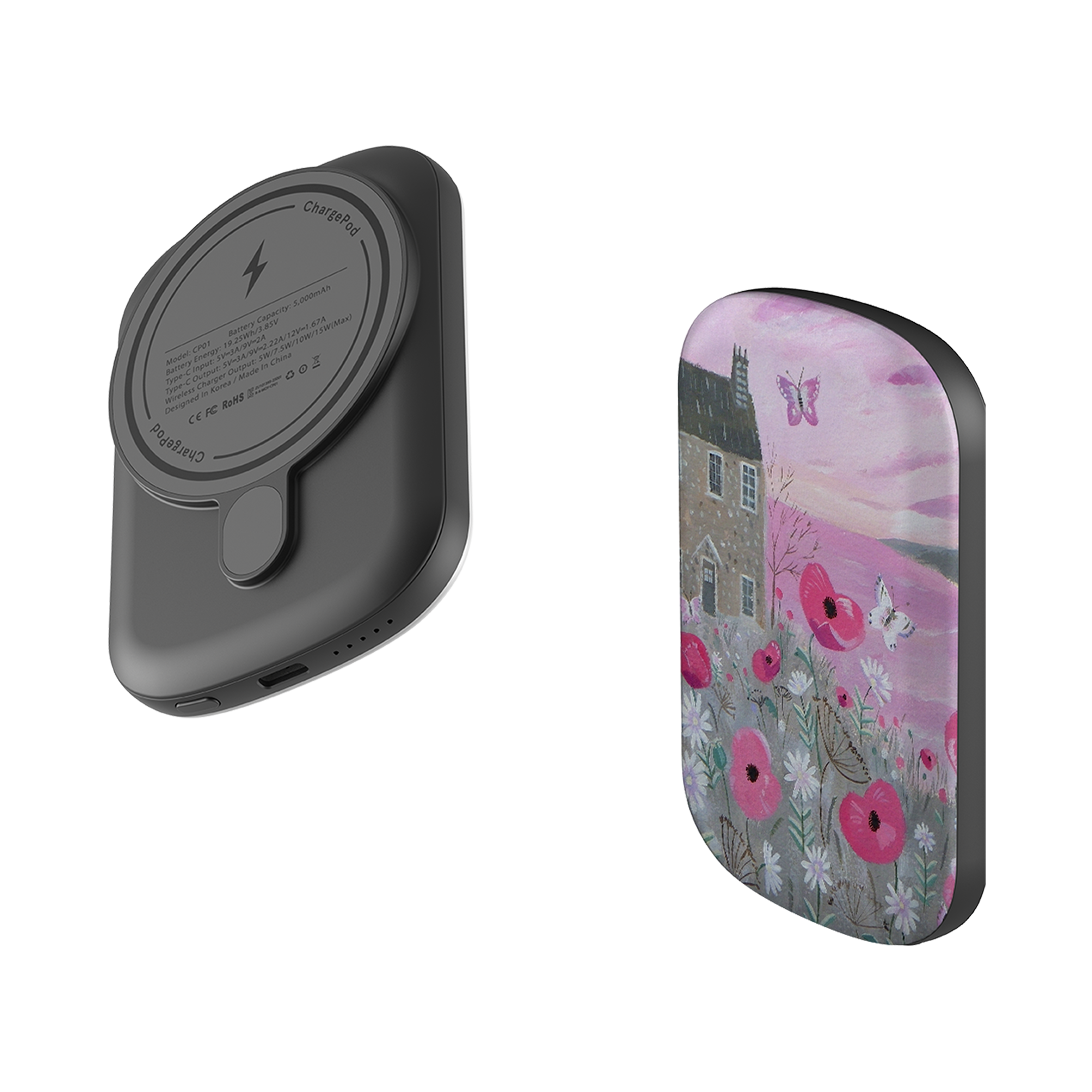 MagSafe Power Bank - Seaside Flowers By Mary Stubberfield
