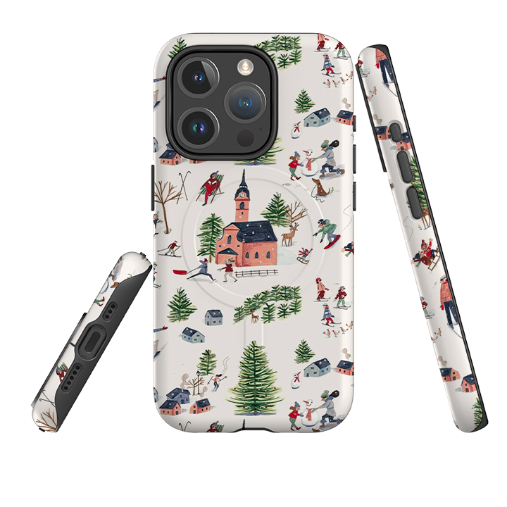 iPhone MagSafe Tough Case -  Skiing By Caroline Bonne Muller