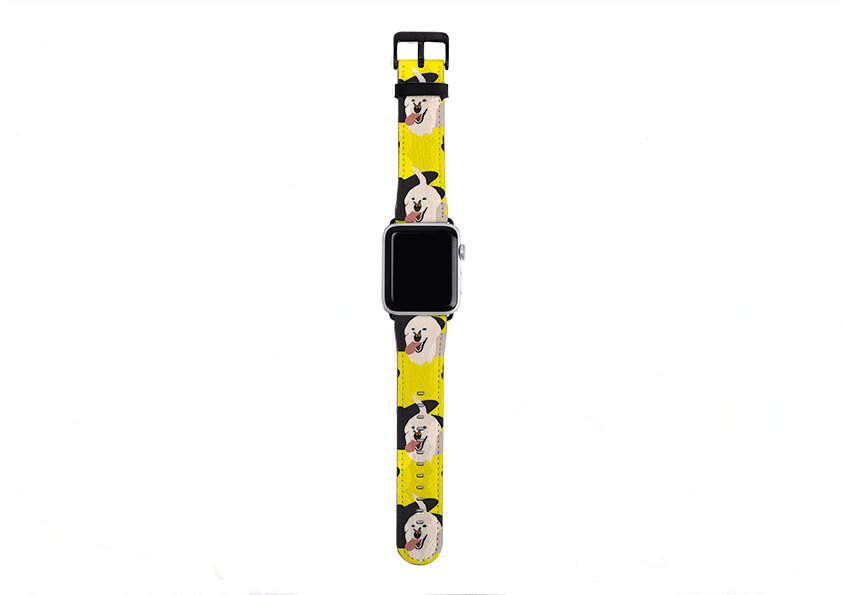 Smiley Dog Mell Yellow Apple Watch Strap Stringberry