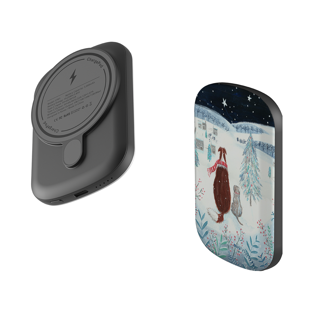 MagSafe Power Bank - Snow Dogs By Mary Stubberfield