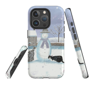 iPhone MagSafe Tough Case - Snowman and Cats By Mary Stubberfield