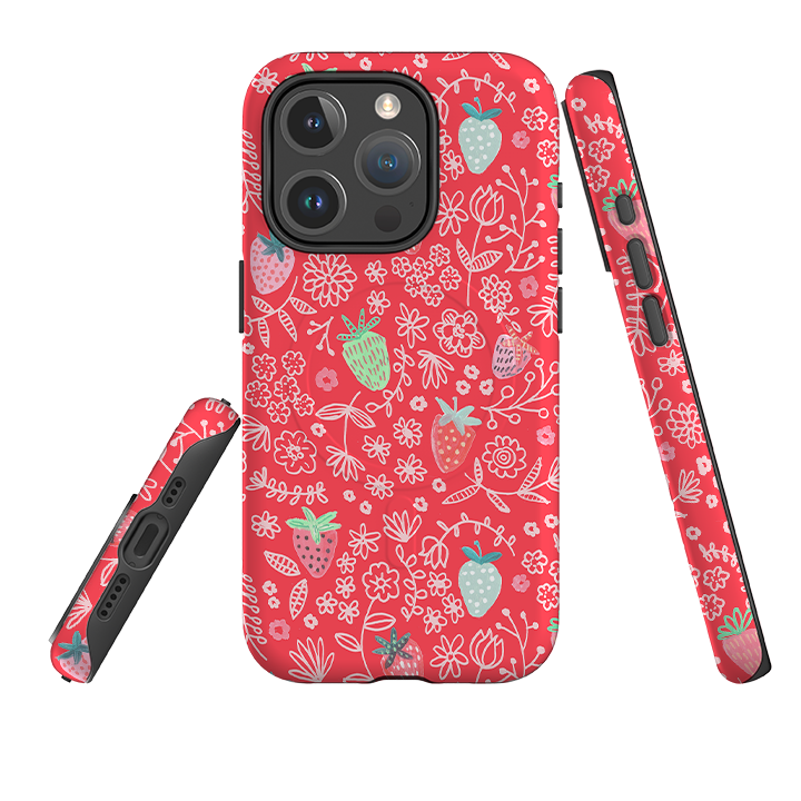 iPhone MagSafe Tough Case -  Strawberries By Caroline Bonne Muller