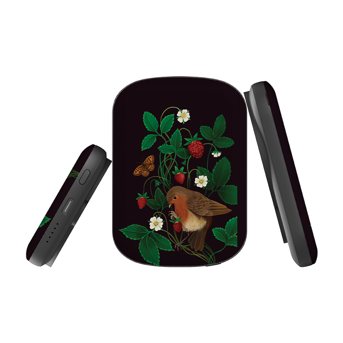 MagSafe Power Bank - Strawberry Thief By Anna Stead