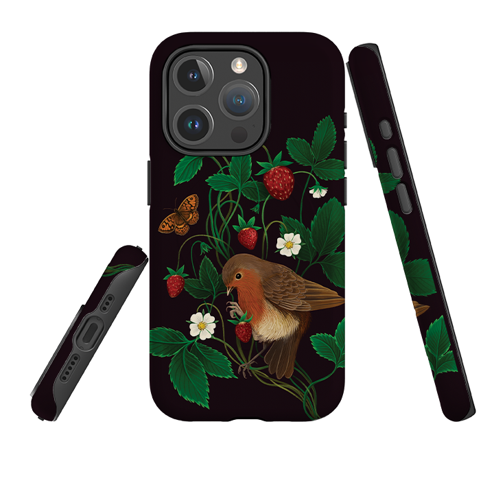 iPhone MagSafe Tough Case - Strawberry Thief By Anna Stead