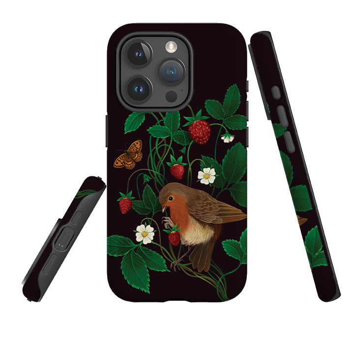 iPhone Tough Case - Strawberry Thief By Anna Stead