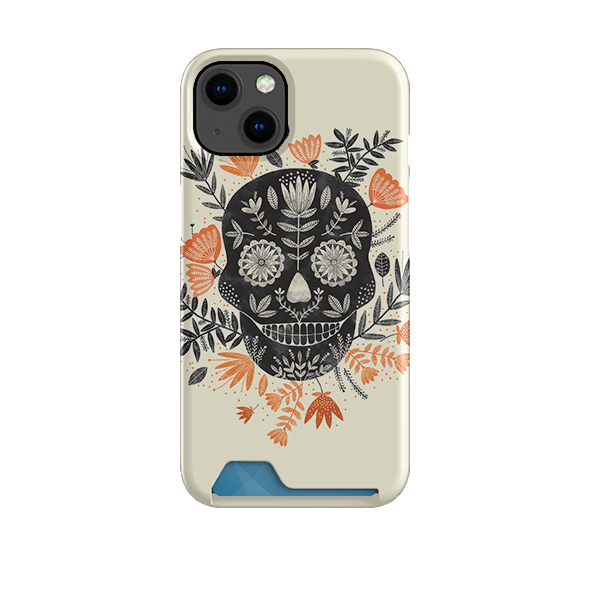 Sugar Skull Cream By Jade Mosinski Case and Card Case