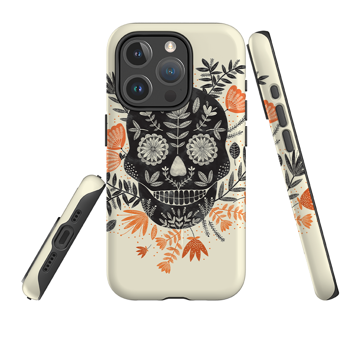 iPhone MagSafe Tough Case -  Sugar Skull Cream By Jade Mosinski