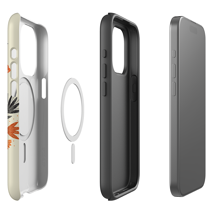 iPhone MagSafe Tough Case -  Sugar Skull Cream By Jade Mosinski
