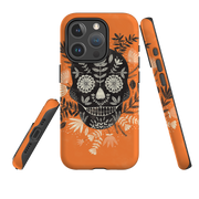 iPhone MagSafe Tough Case -  Sugar Skull Orange By Jade Mosinski