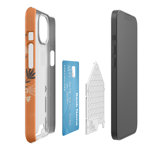Sugar Skull Orange By Jade Mosinski Case and Card Case