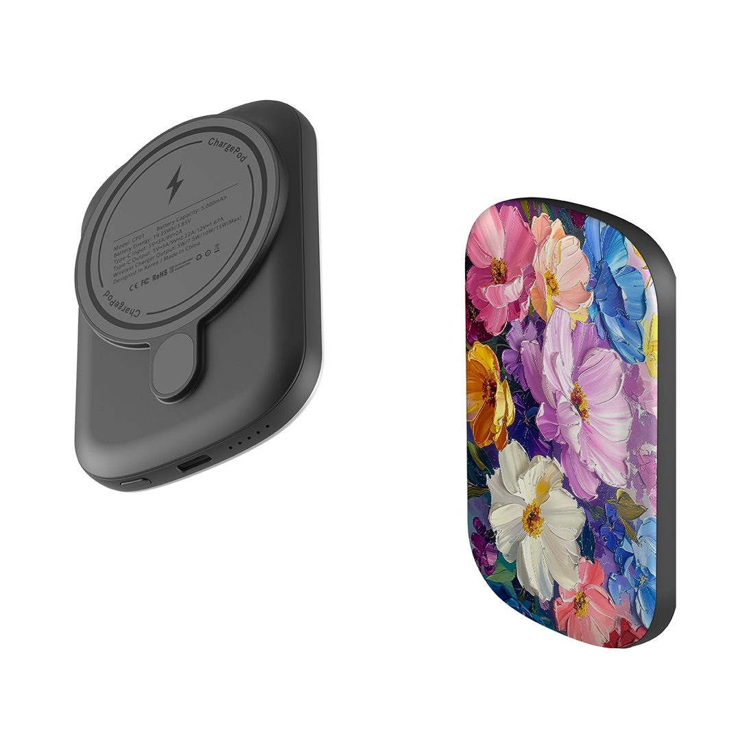 MagSafe Power Bank - Summer Floral Abbotts Oak