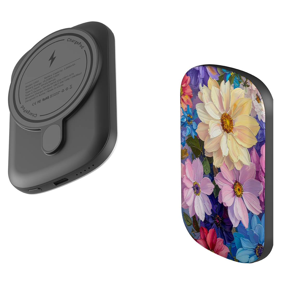 MagSafe Power Bank - Summer Floral Blue Garden