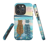 iPhone MagSafe Tough Case - Sunset Cats 2 By Mary Stubberfield