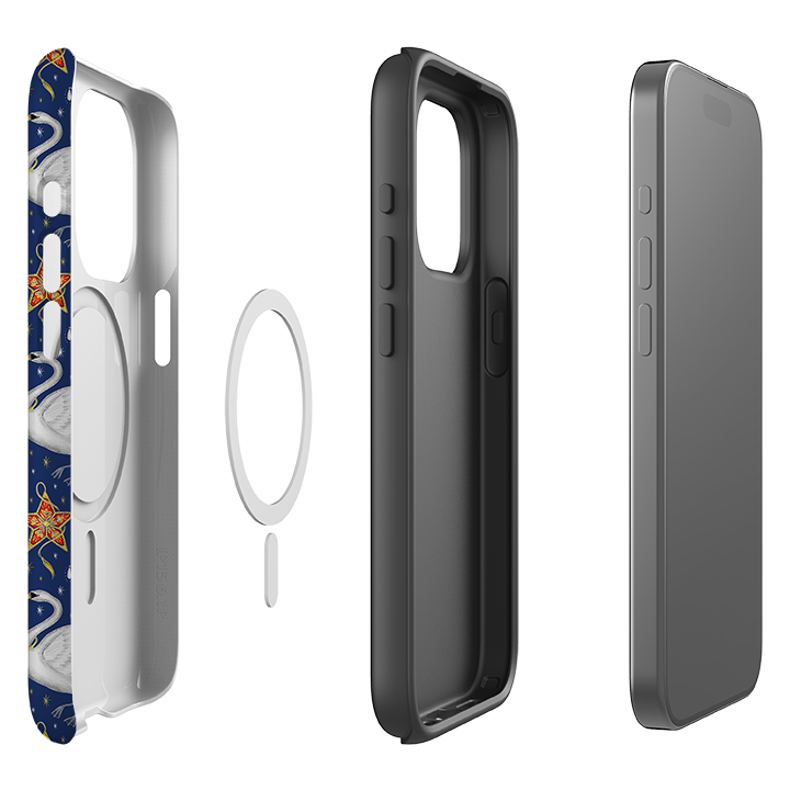 iPhone MagSafe Tough Case -  Swan Pattern By Catherine Rowe