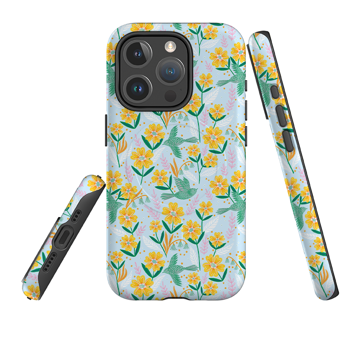 iPhone MagSafe Tough Case - Sweet Birds Blue By Lee Foster Wilson