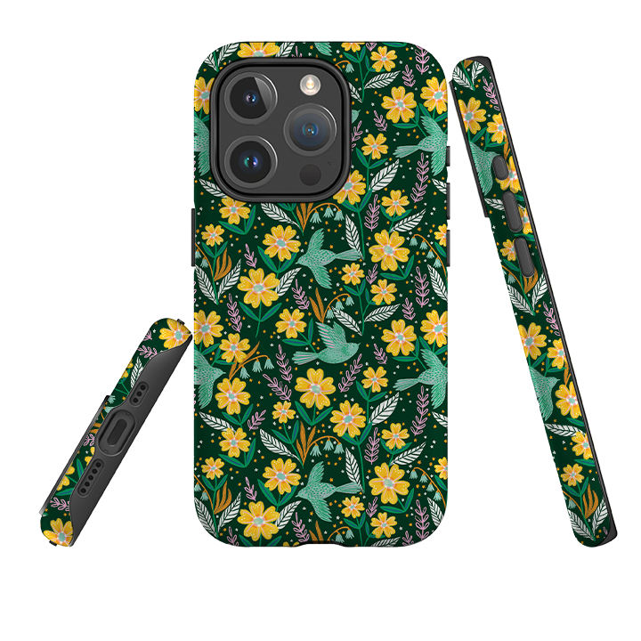 iPhone MagSafe Tough Case - Sweet Birds Green By Lee Foster Wilson