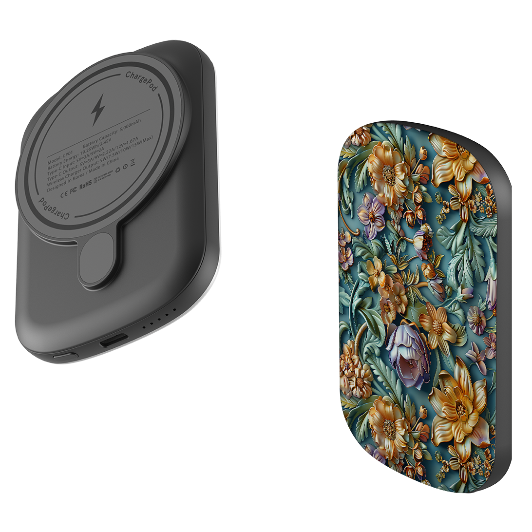 MagSafe Power Bank - Sage Floral