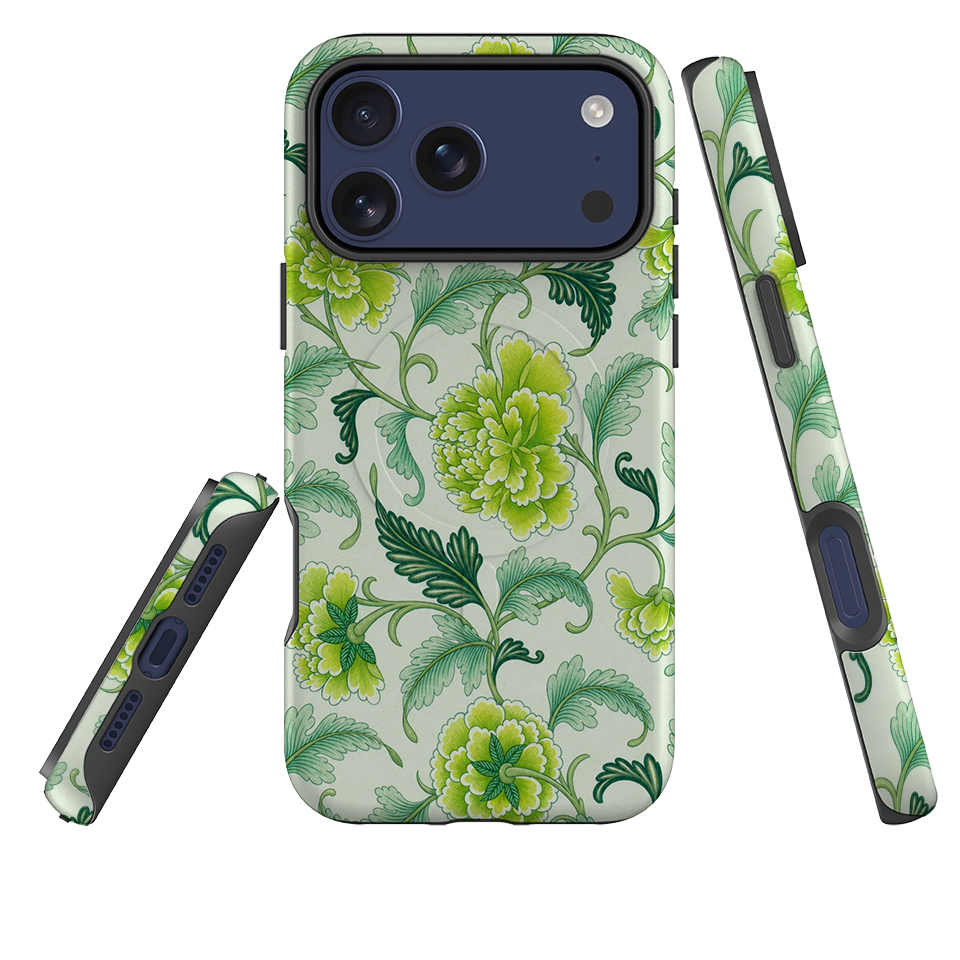 iPhone MagSafe Tough Case - Sage Green Chinoiserie