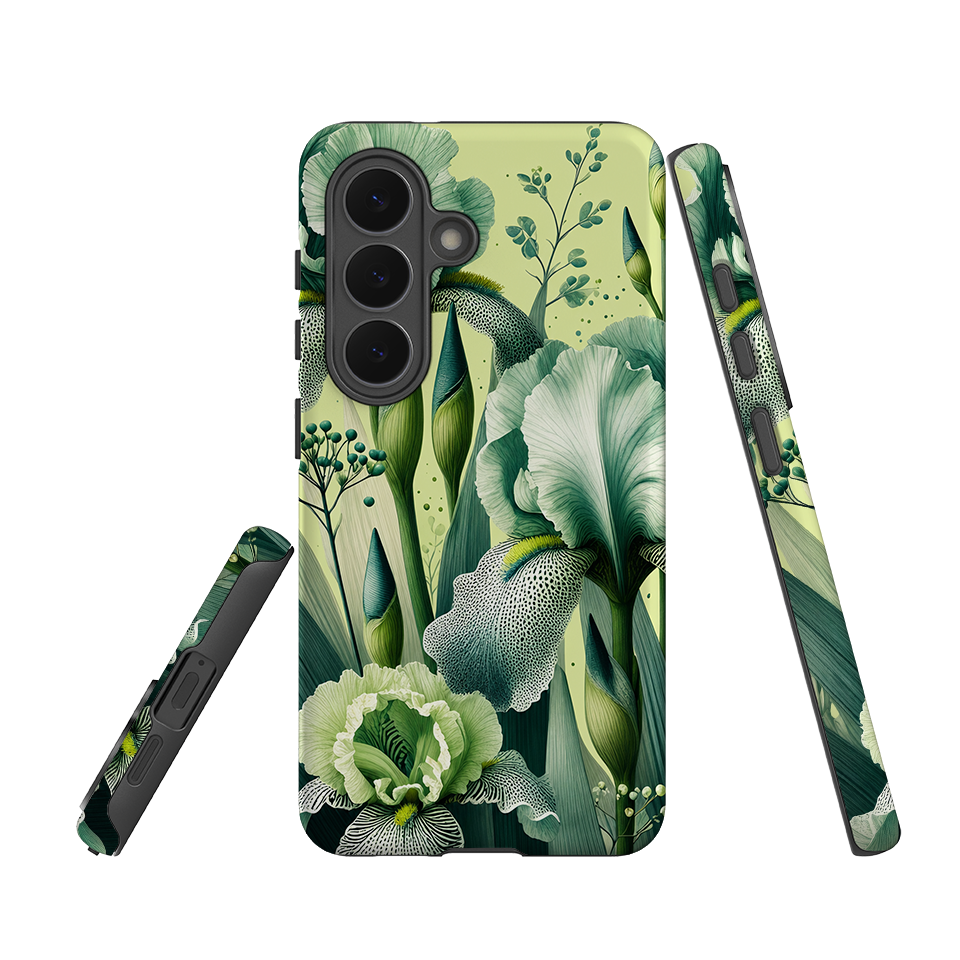 Samsung Tough Case - Sage Green Iris Floral