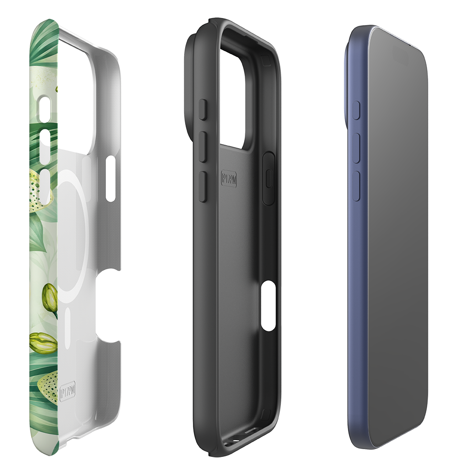 iPhone MagSafe Tough Case - Sage Green Lily