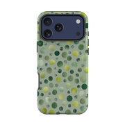 iPhone Tough Case - Sage Green Polka Dot