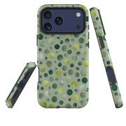 iPhone MagSafe Tough Case - Sage Green Polka Dot