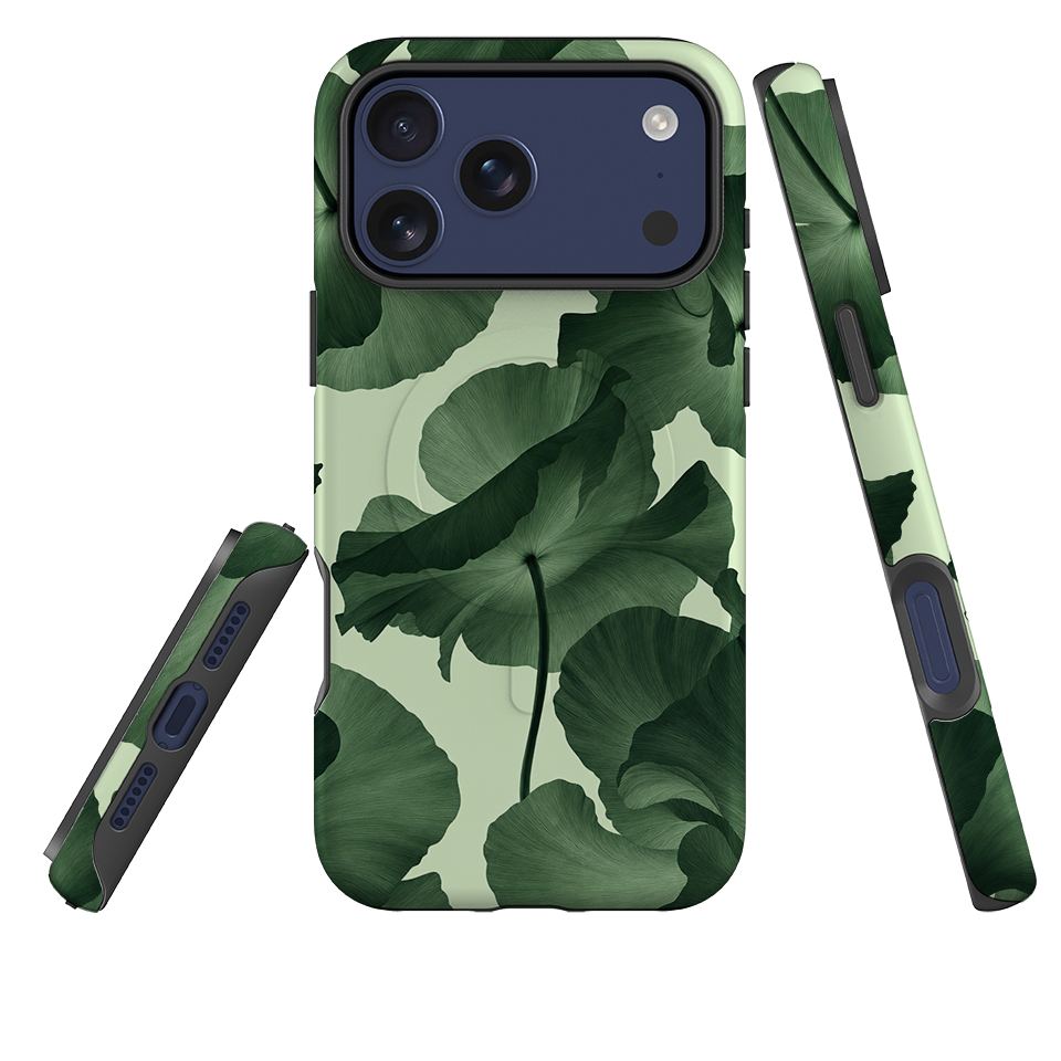 iPhone MagSafe Tough Case - Sage Green Poppy