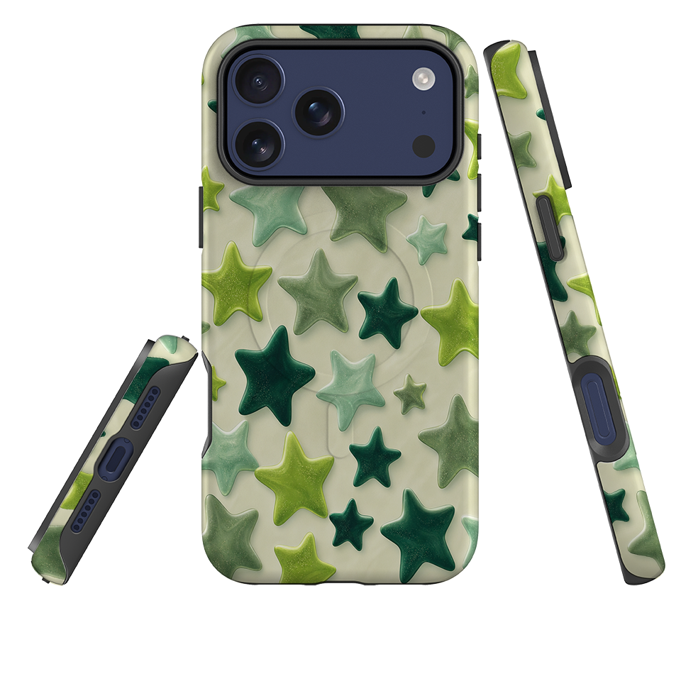 iPhone MagSafe Tough Case - Sage Green Star