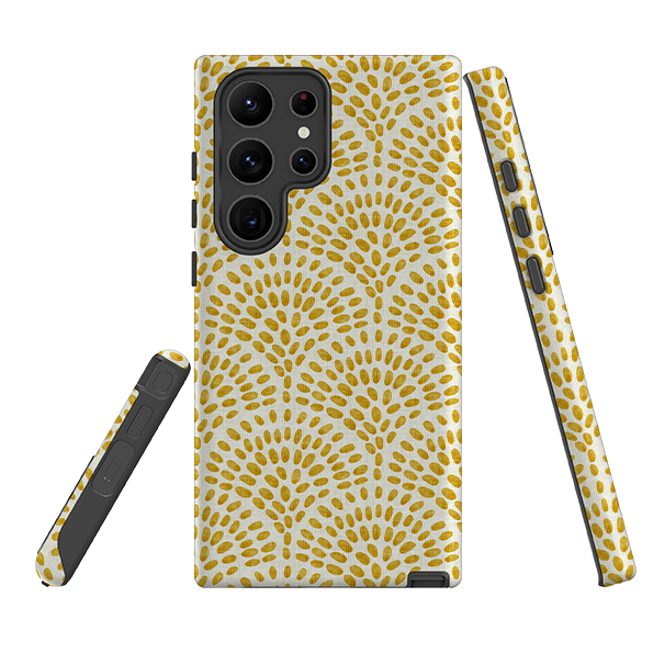 Samsung Tough  Case - Scallop - Mustard By Katherine Quinn