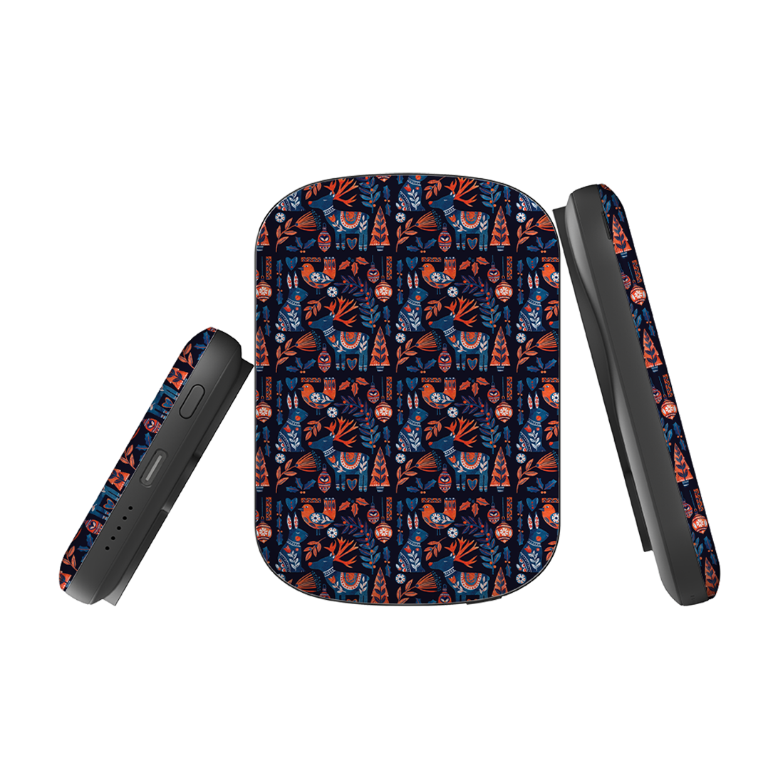 MagSafe Power Bank - Scandi Animals Dark By Tracey English