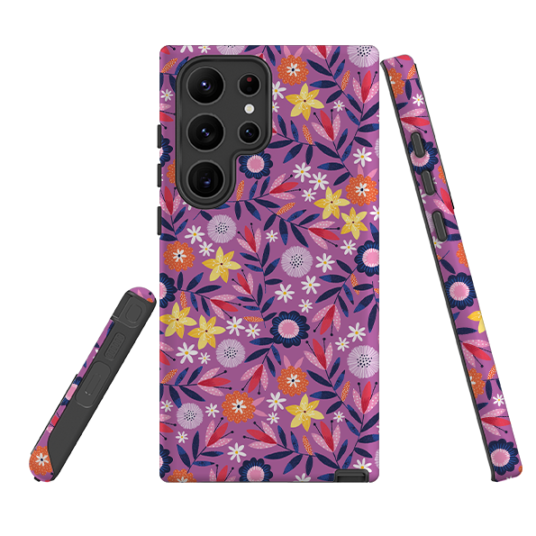 Samsung Tough Case - Scattered Flowers I By Ali Brookes